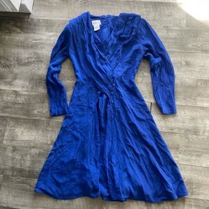 Nina Ricci Royal Blue Long Sleeve Dress